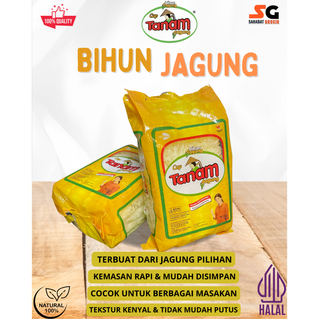 Bihun Jagung Cap Tanam Original | Bihun Goreng & Kuah | Tidak Mudah Putus-bihun jagung cap tanam, bi