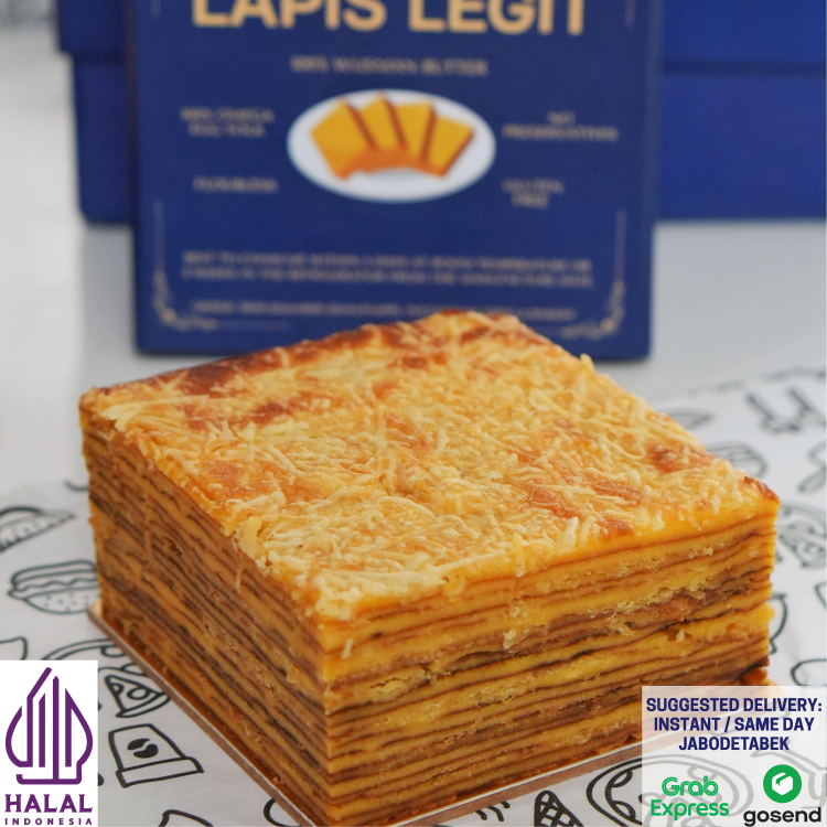 Lapis legit premium Keju Edam 9x9 Orilla Bakery Full Wisman Gluten Free Kuning Telur Omega
