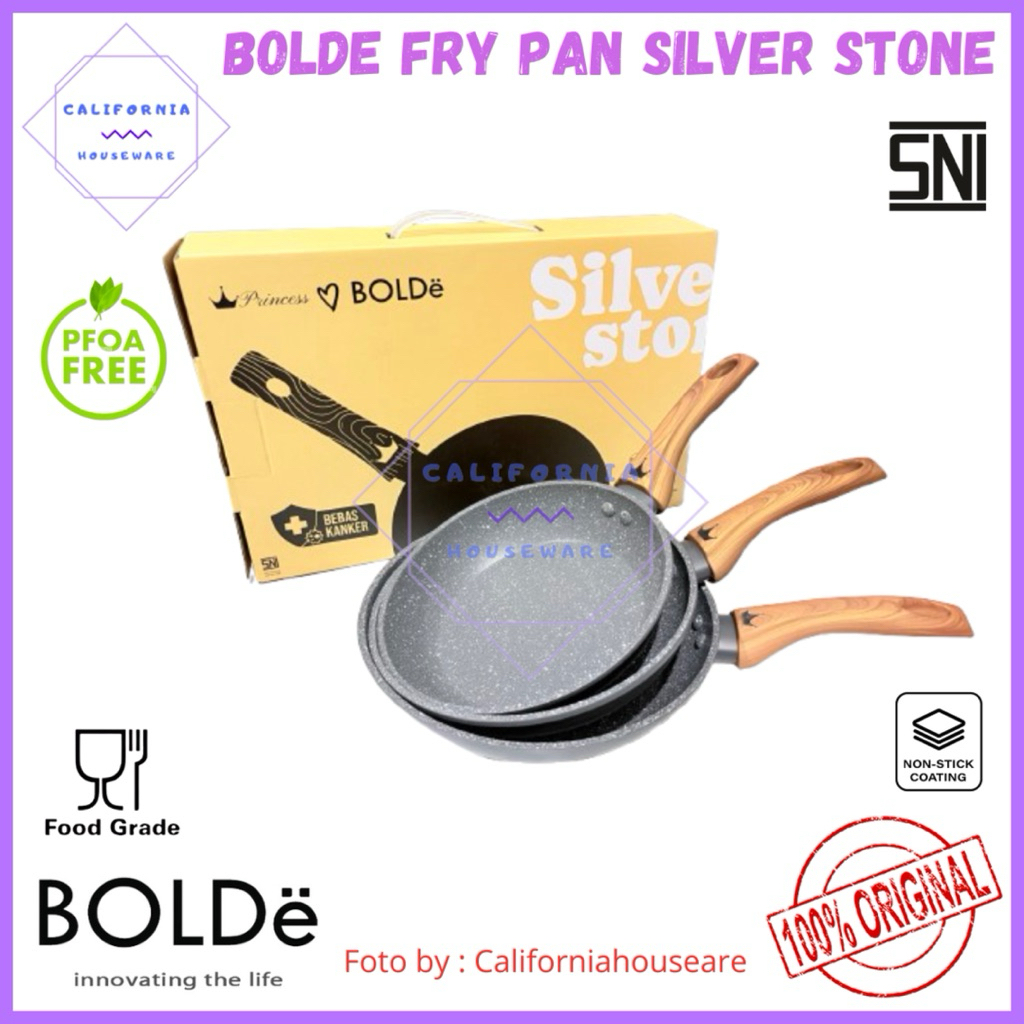 BOLDE Fry Pan Granite Silver Stone / BOLDE Fry Pan 18cm-20cm-22cm / Bolde Fry Pan