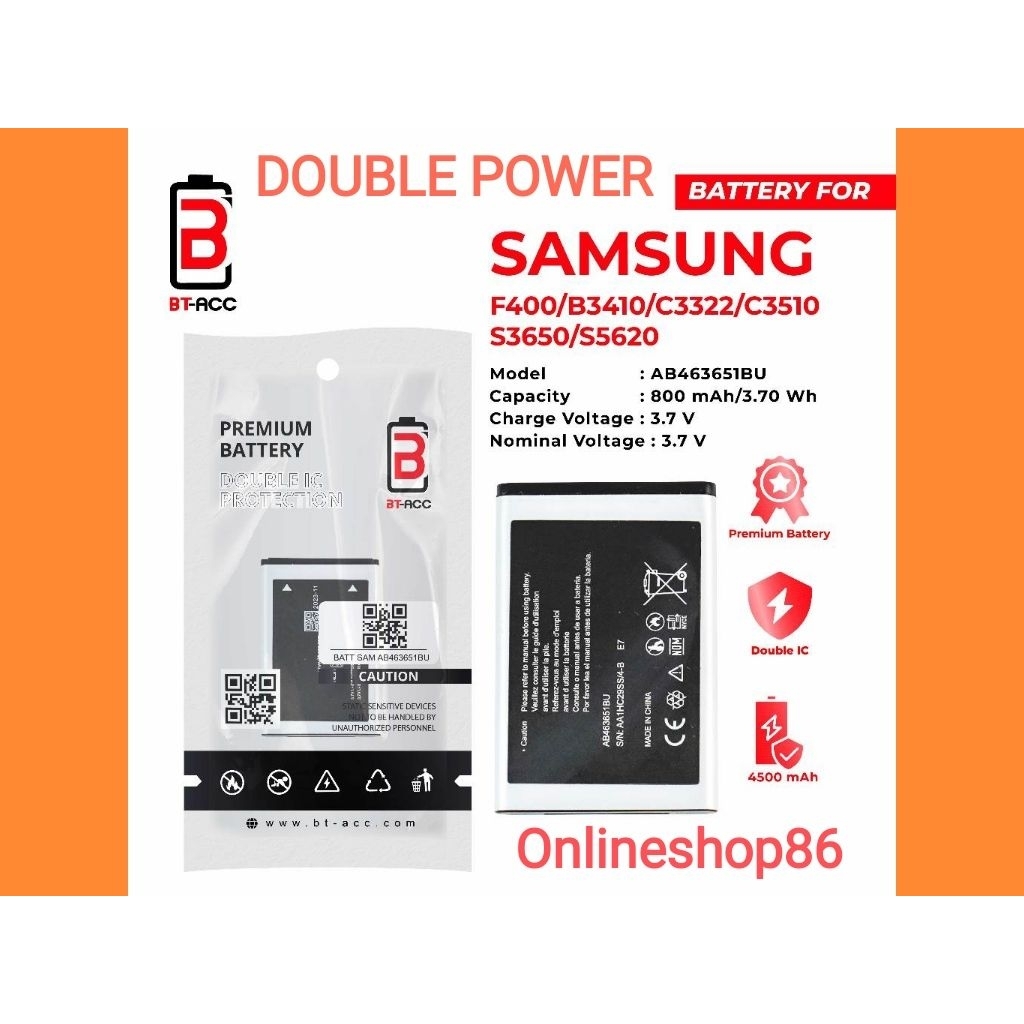 Baterai Batre ORI Double Power SAM GT-C3322/GT-C3322i/C3222/S5610/S5620