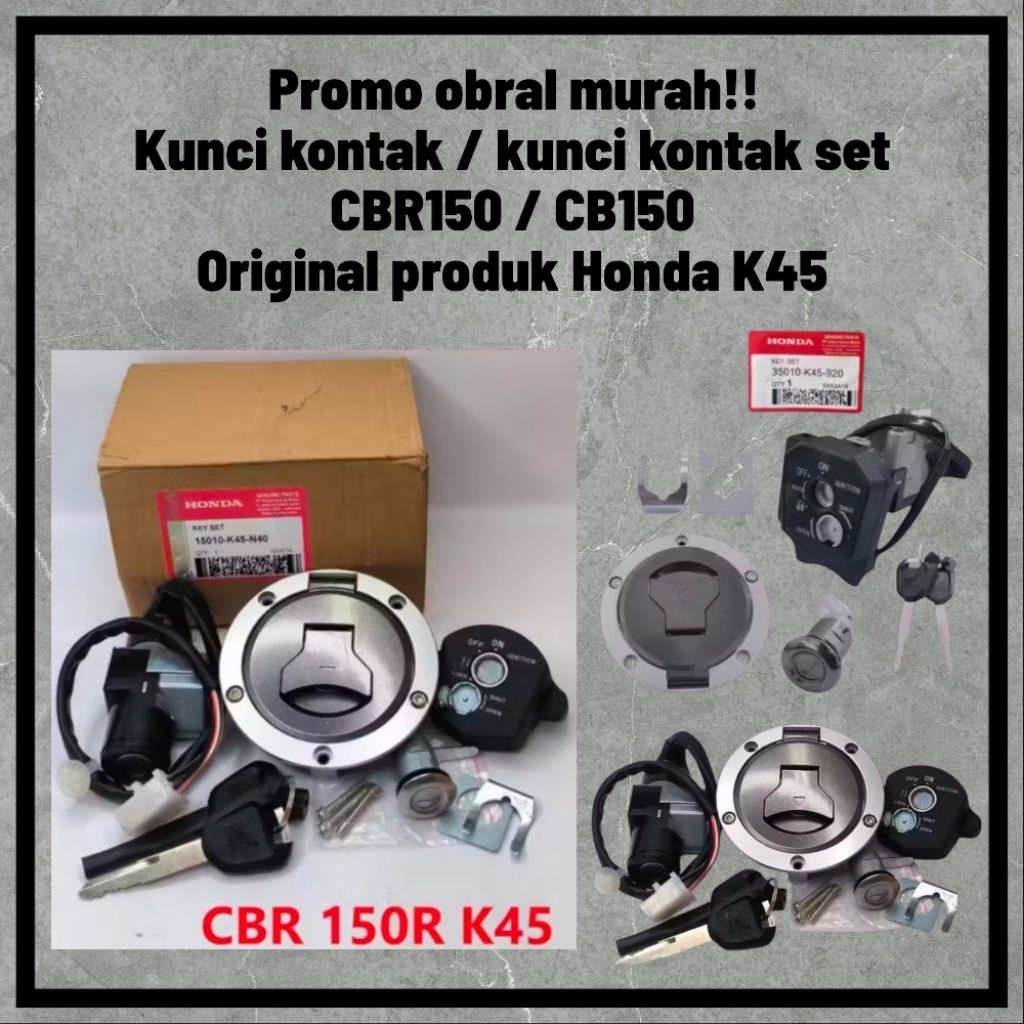 promo obral kunci kontak set K45 / kunci kontak set CBR 150 / kunci kontak cb 150
