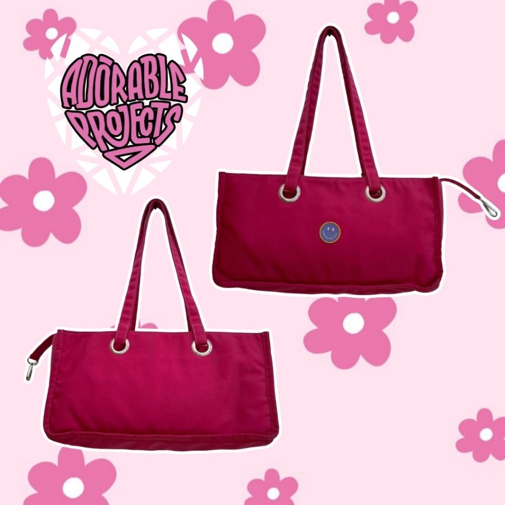 (Preloved) Adorable Projects - Shoulder Bag Pink Fushcia Pink Fanta Tas Bahu Tas Kepit Simple Minima