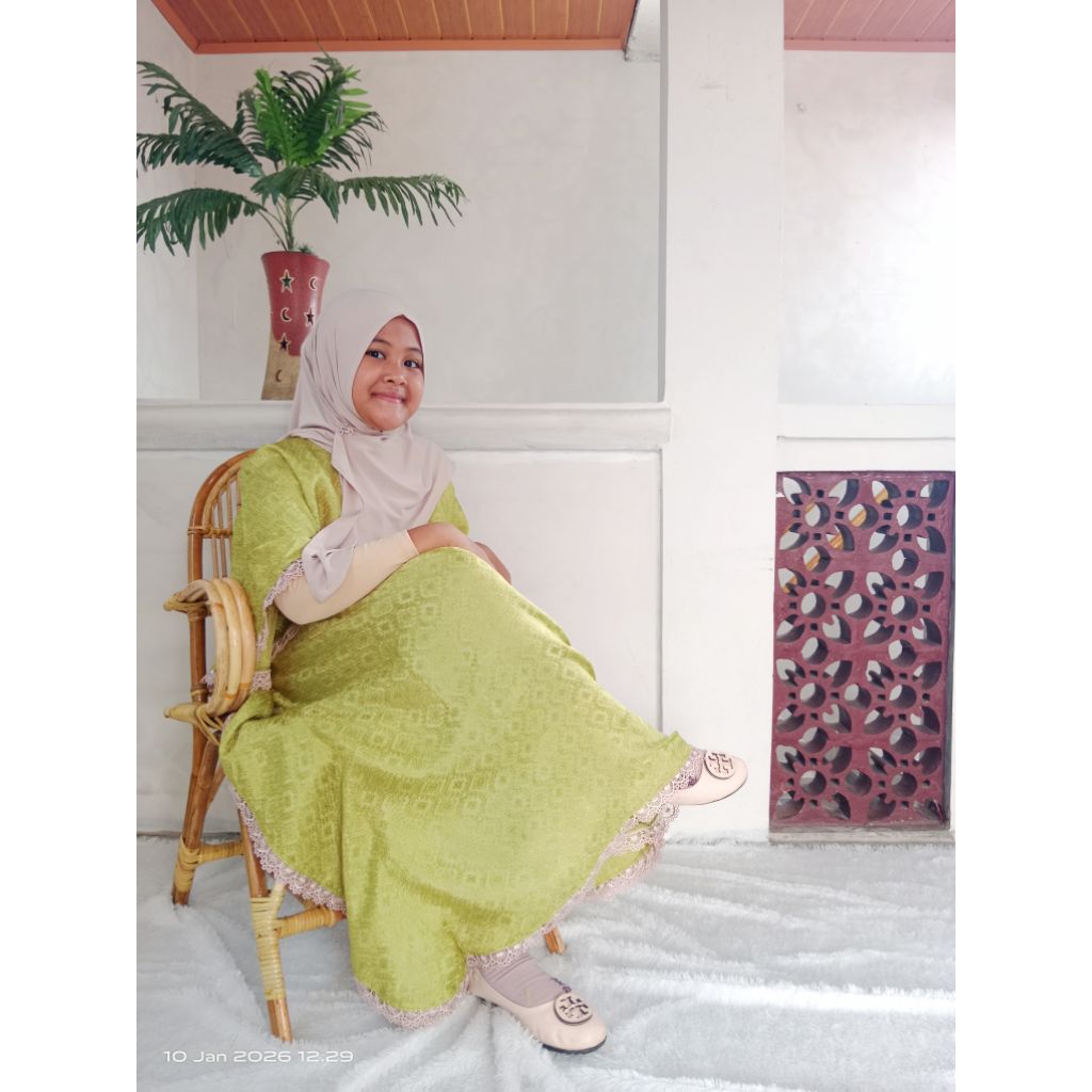 Kaftan Anak Renda Baju Raya Remaja Tanggung By BSC.Etnik