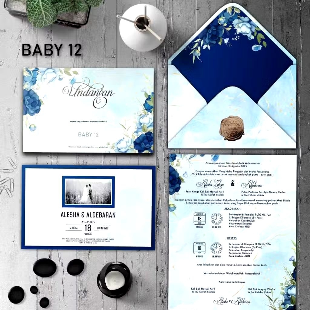 Cetak Undangan Blanko Hardcover Baby 12 | Cetak Undangan Blanko Murah | Cetak Undangan Elegan | Ceta