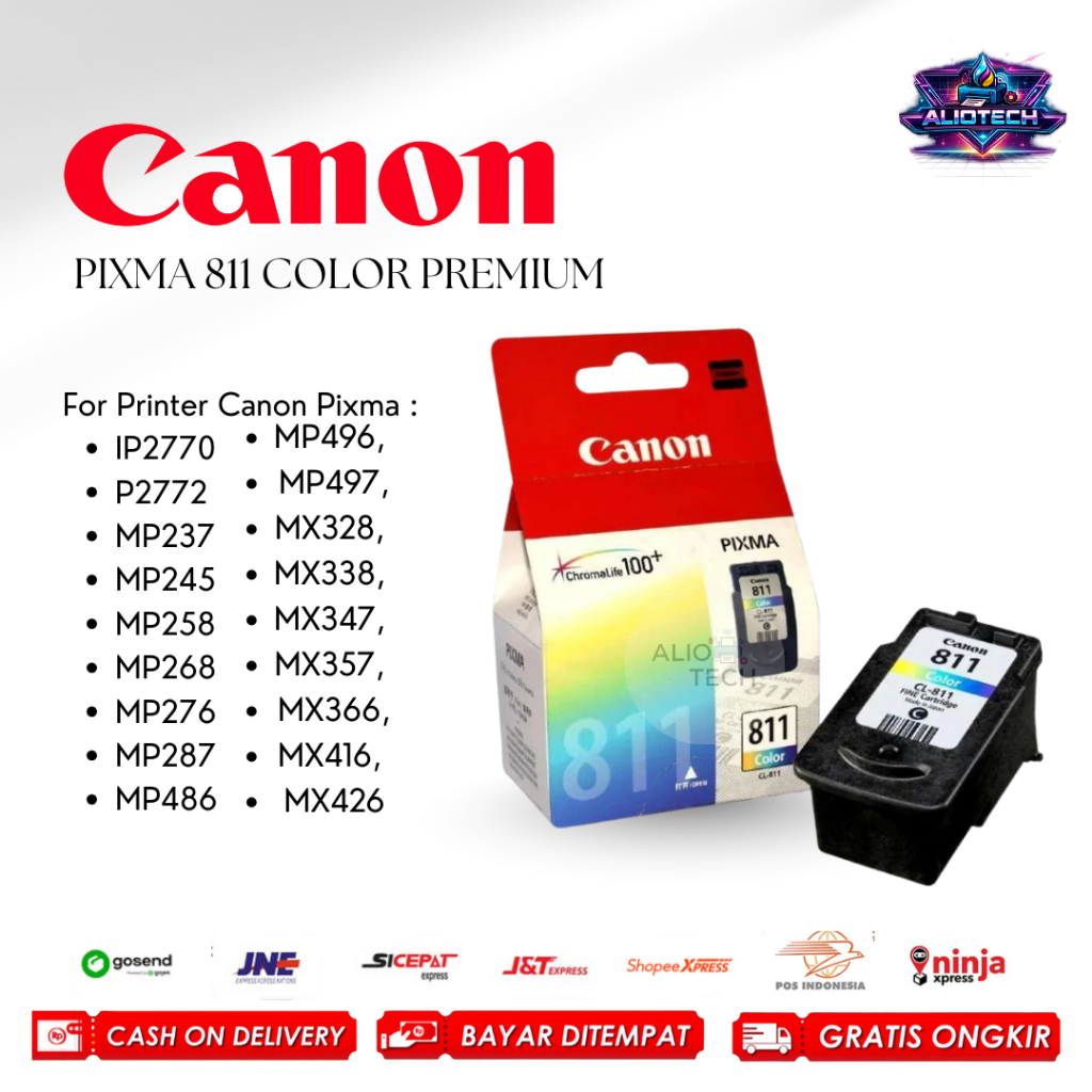 Tinta Canon 811 Color Catridge Premium Printer Canon IP2770, IP2772, MP247, MP245