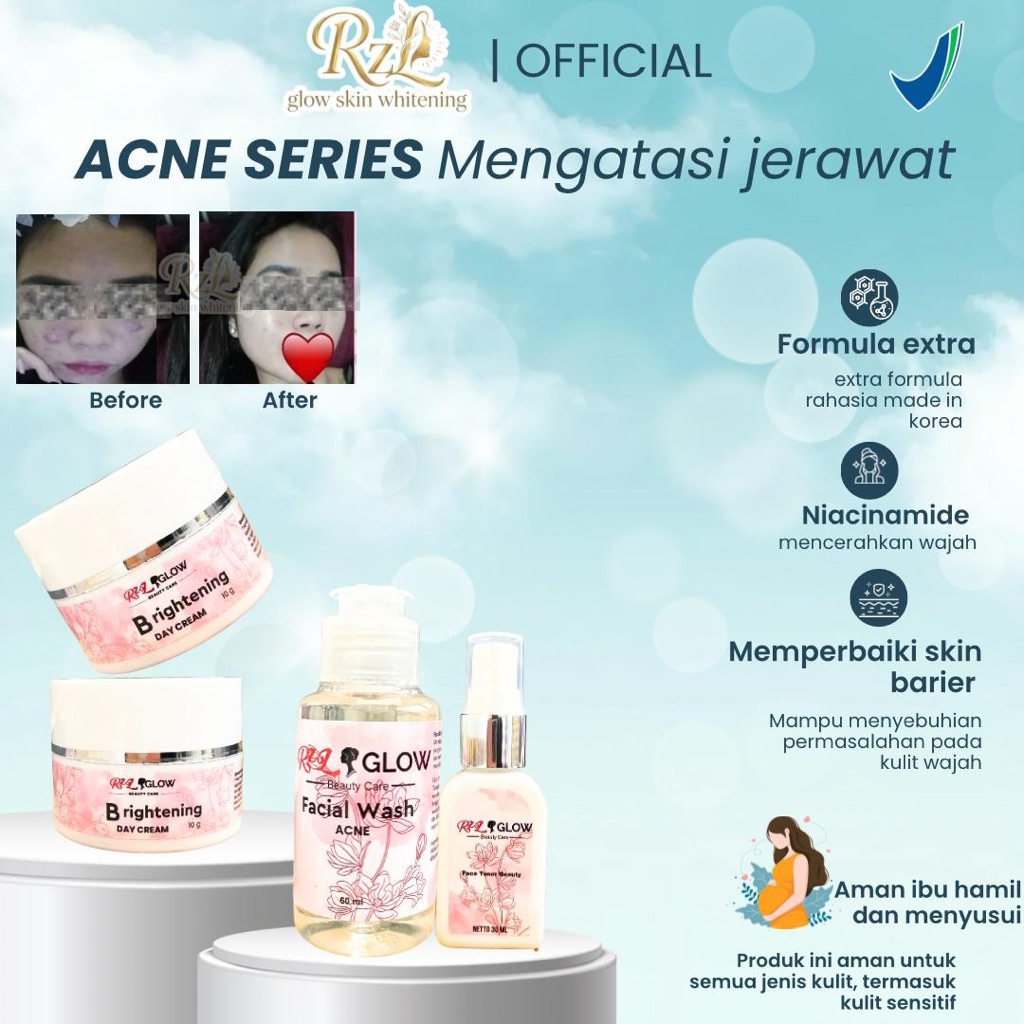 Rzl glow - Rzl skincare - obat jerawat - glowing - acne series