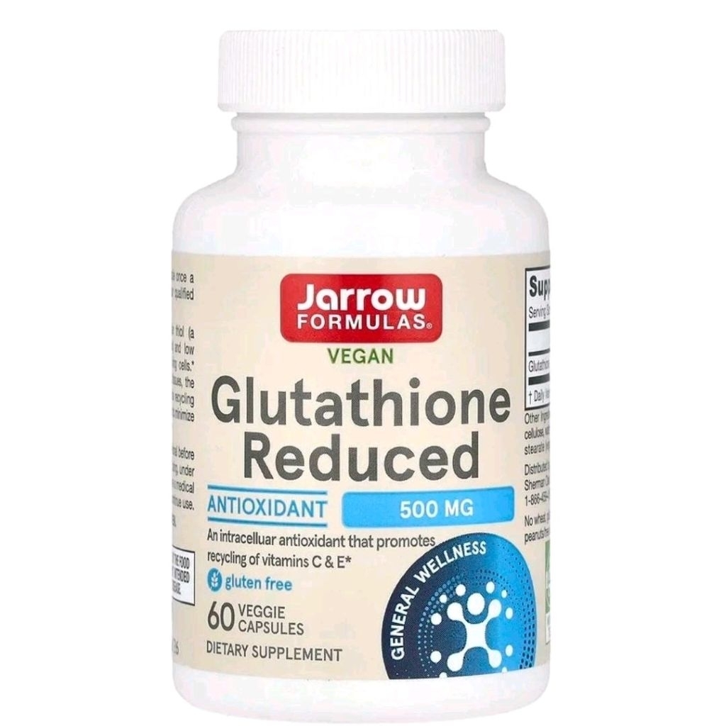 jarrow formulas vegan glutathione reduced 500mg 60 veggie capsules
