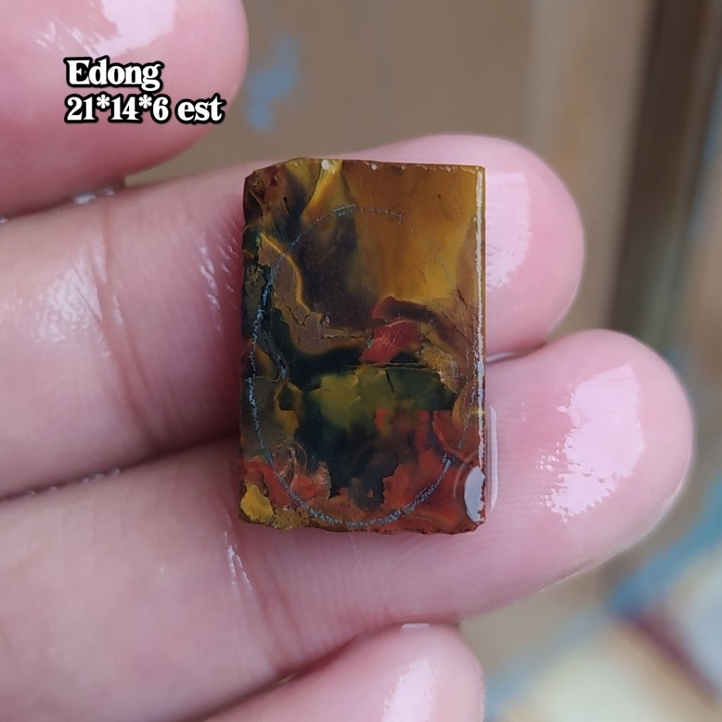 (BISA COD) Bahan Batu Akik Pancawarna Garut Edong Asli