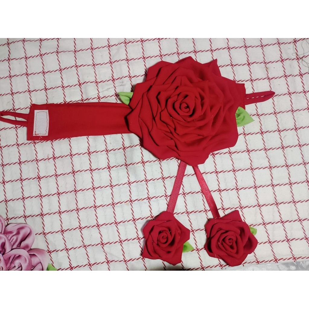 ikat gorden bunga . mawar jumbo.ikat gorden cantik.tali gorden