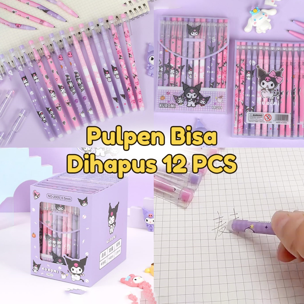 S5930 Pena Karakter Bisa Dihapus / Erasable Gel Pen / Pulpen Erasable / Pena Hitam 12 PCS / Pulpen B