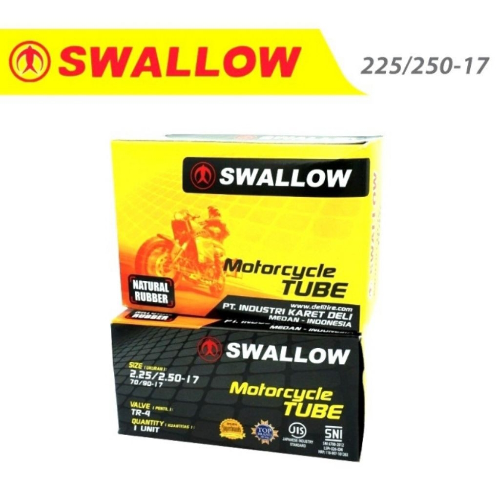 BAN DALAM DALEM MOTOR RING 17 225/250-17 MERK SWALOW SWALLOW