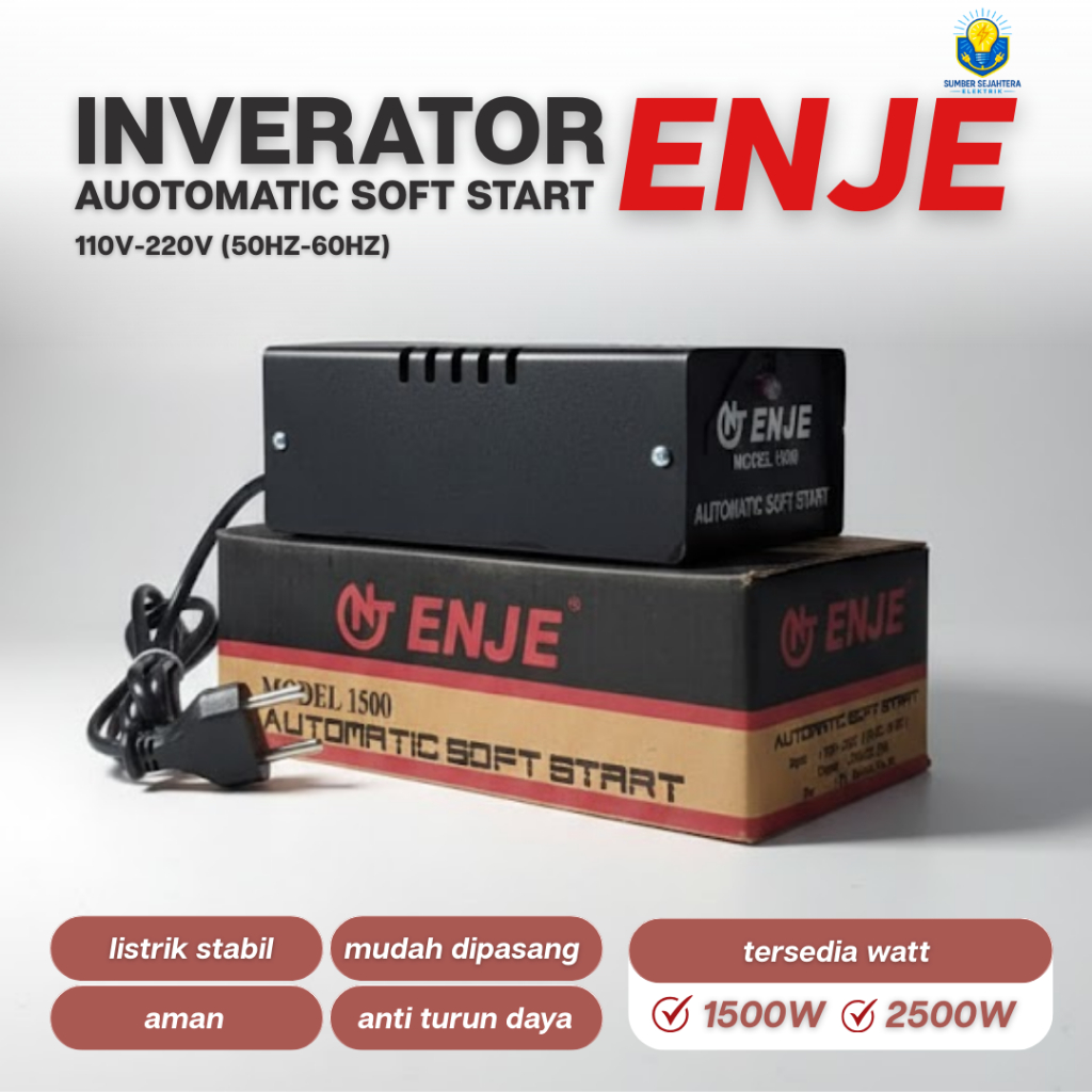 Auto Start Inverator ENJE 1500W / 2500W Soft Start Power Anti Jeglek