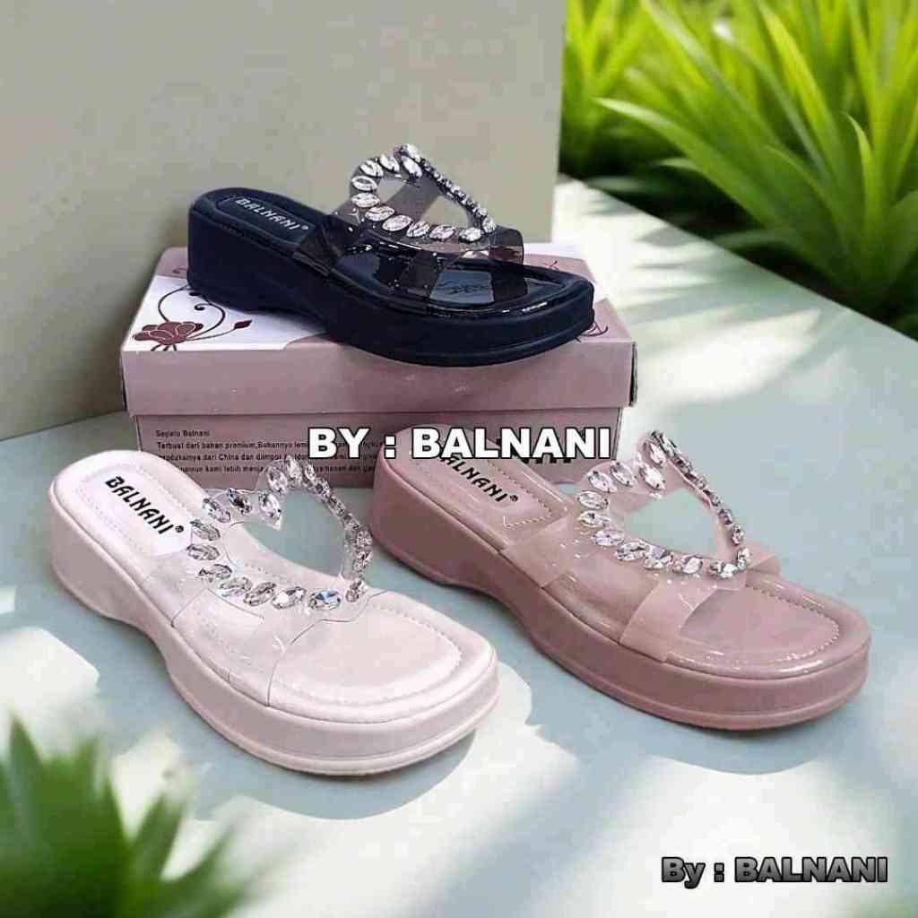Balnani 8806-10 Sandal Flat Shoes Wanita Import Terbaru