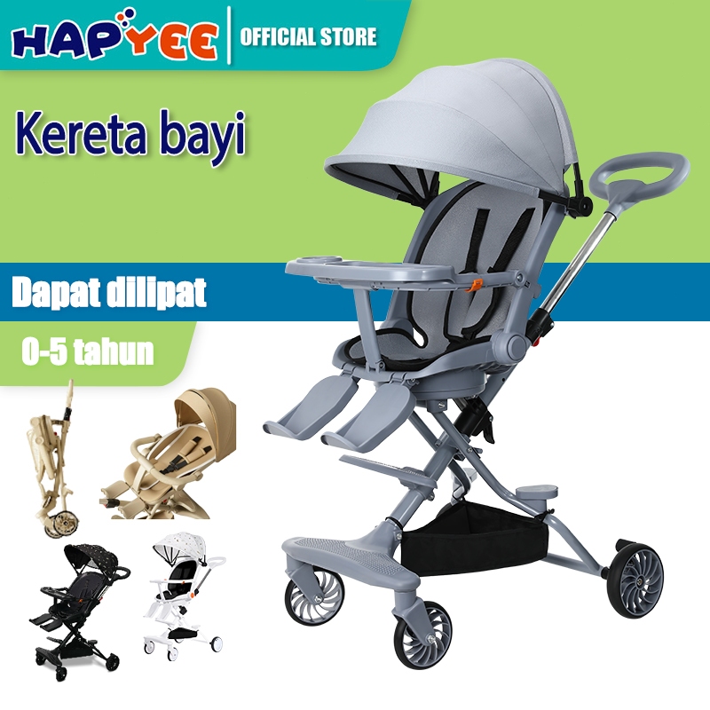 HAPYEE  Stroller Bayi Stroller Anak Lipat Travelling Kereta Dorong Bayi 2 Arah