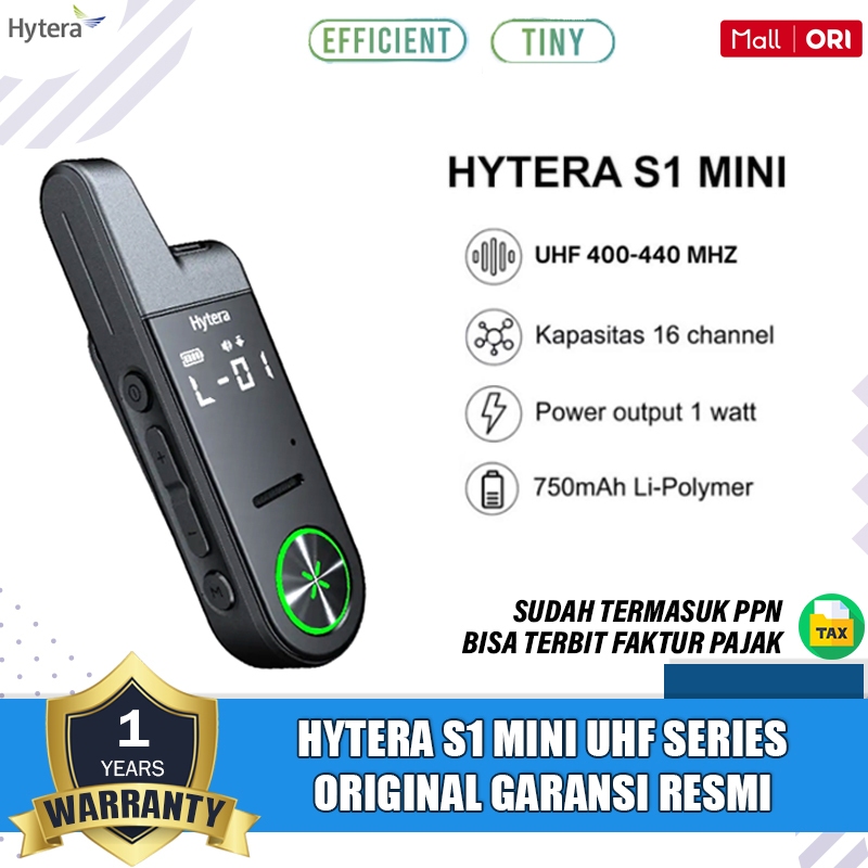 HYTERA S1 Mini Series Uhf Hytera S1 Mini Walkie Talkie Hytera S1 mini Uhf 400 Original Garansi Resmi