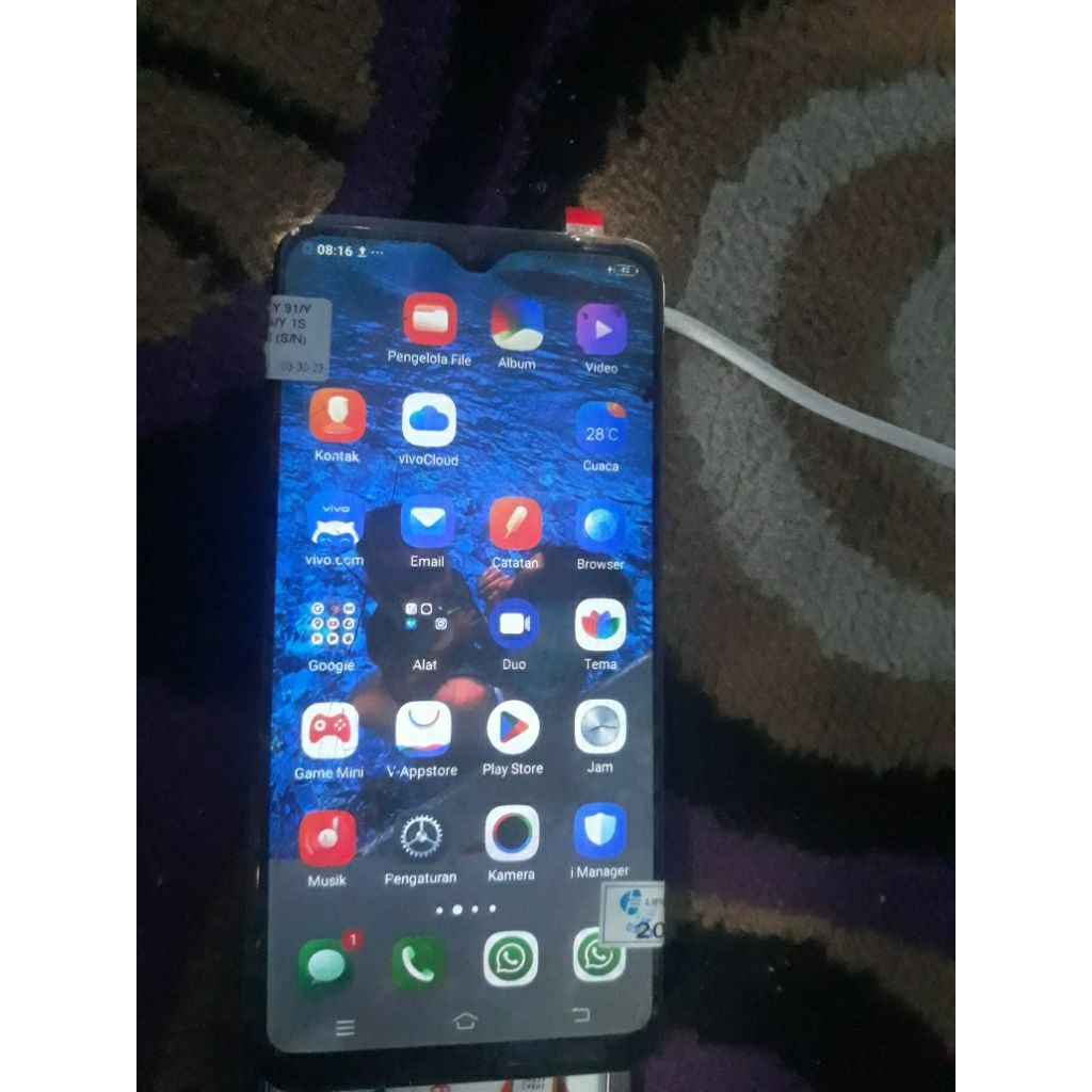 vivo y91/93 ram 03 minus lcd nopola