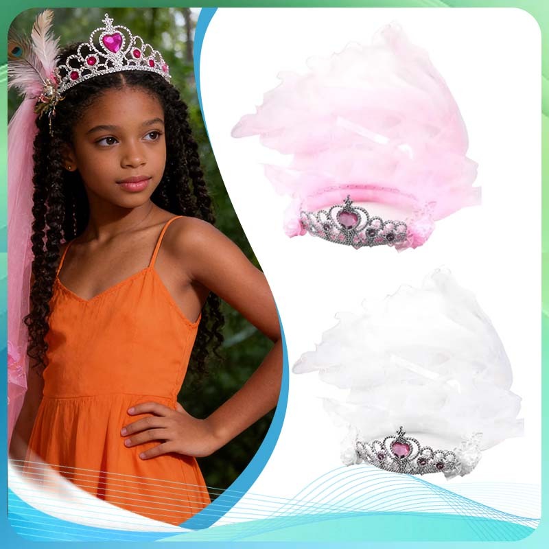 Flower Crown Anak Perempuan Bando Mahkota Anak Mahkota Princess Anak Mahkota Hijab Anak Perempuan