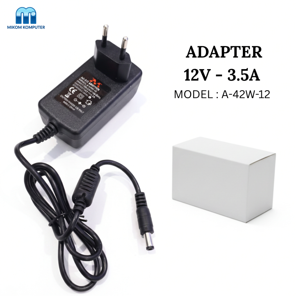 Adaptor 12V 3.5A – Power Supply Charger AC to DC untuk CCTV, TV Portable, LED Strip, Kipas Elektrik