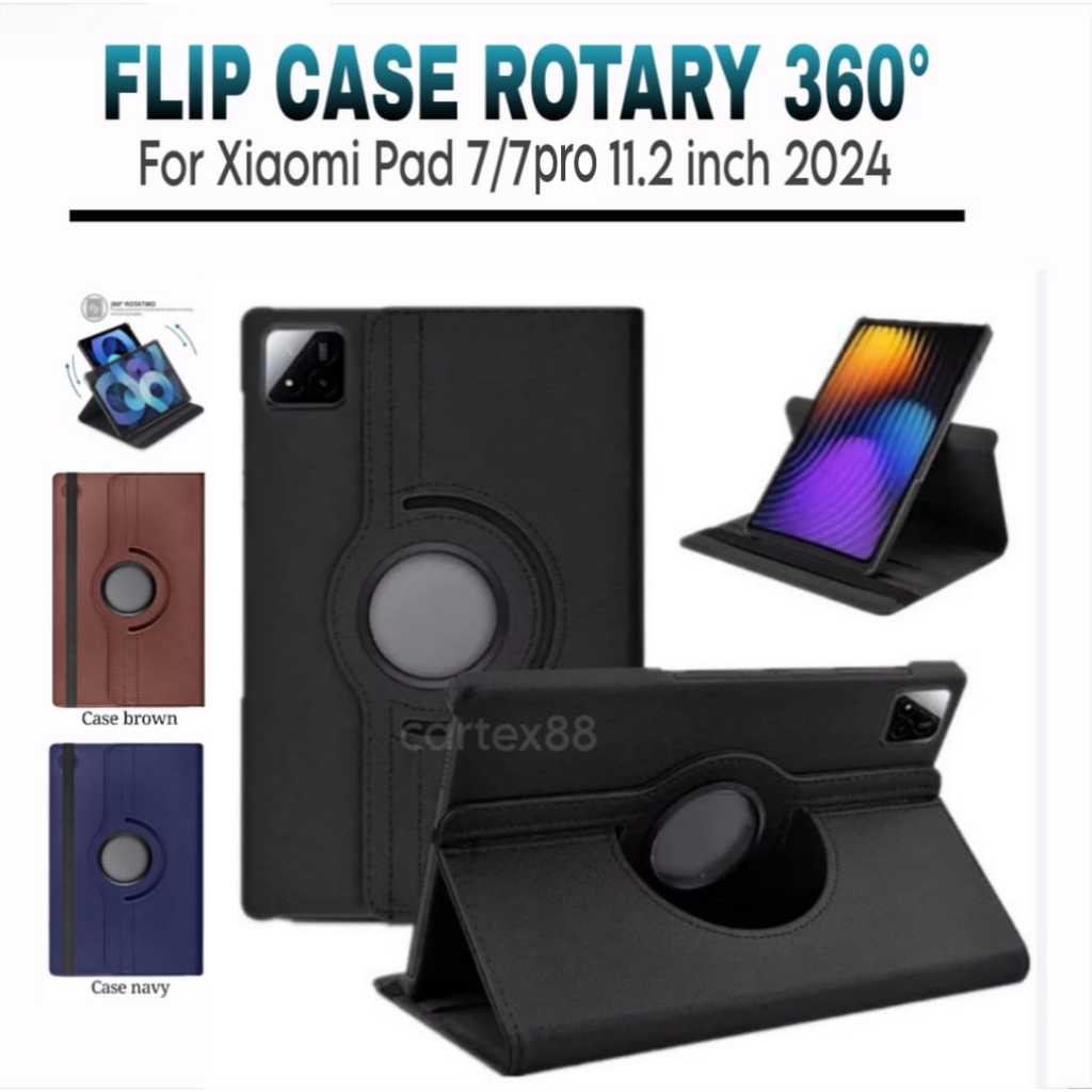Case Rotary xiaomi pad 7 11.2"inch 2024 / case xiaomi pad 7 / case xiaomi pad 7 Pro / casing xiaomi 
