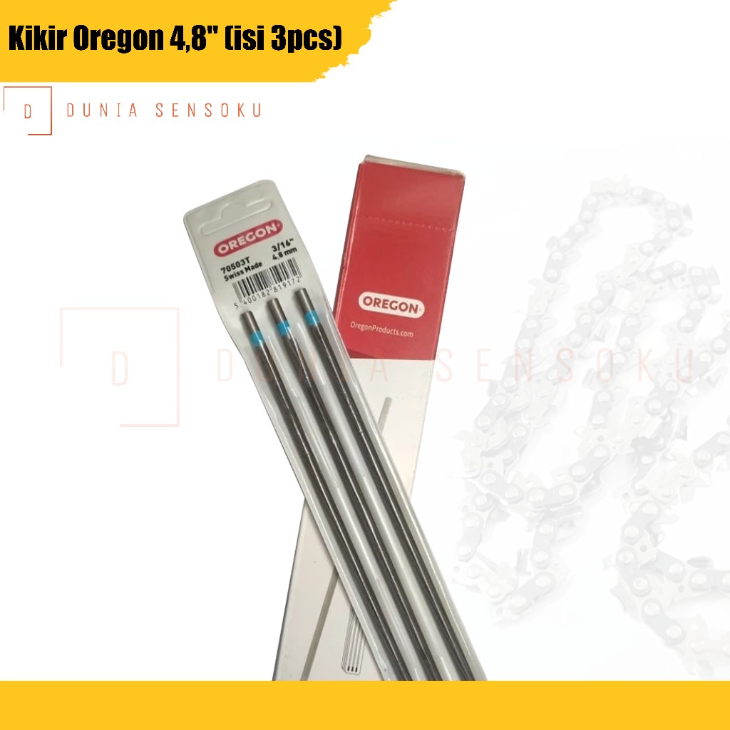 Kikir Oregon 4,8" (isi 3pcs) Bulat Kikir Oregon Asli Original