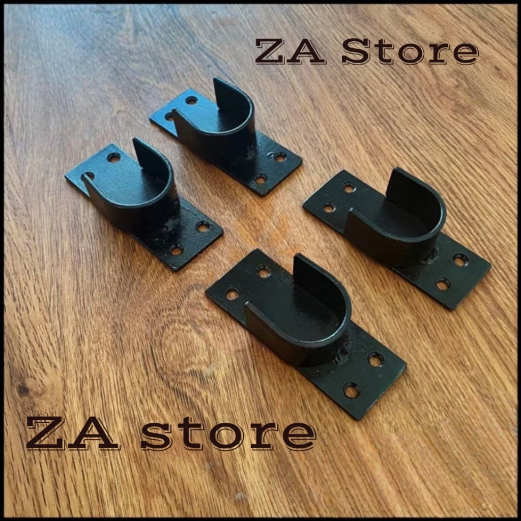 Bracket dudukan pipa jemuran baju besi kokoh serbaguna