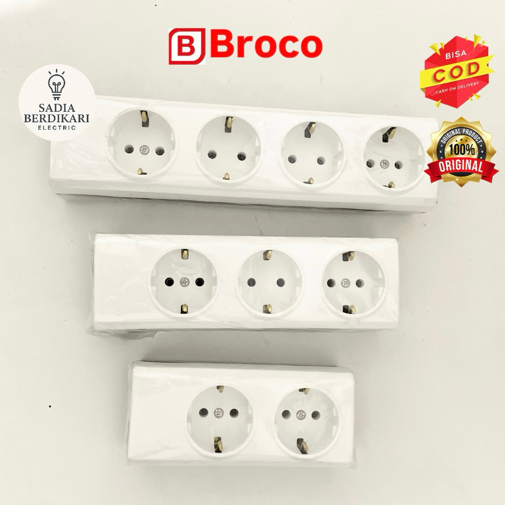 BROCO 2 3 4 LUBANG / TERMINAL / COLOKAN LISTRIK BROCO BROCO STOP ARDE 2/3/4