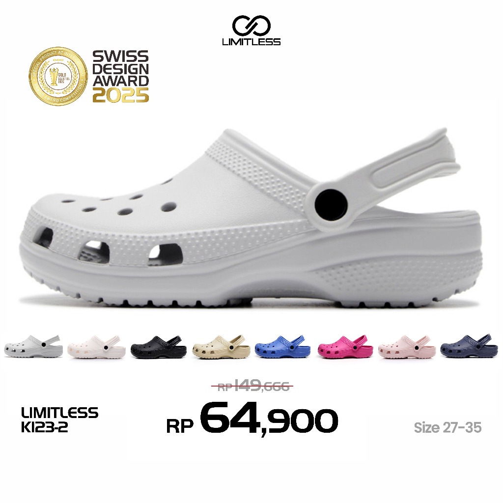 Limitless Sandal Slop Anak Laki Laki Terbaru 2026 Polos Eva Kekinian Sendal Selop Anak Cowok Unisex 