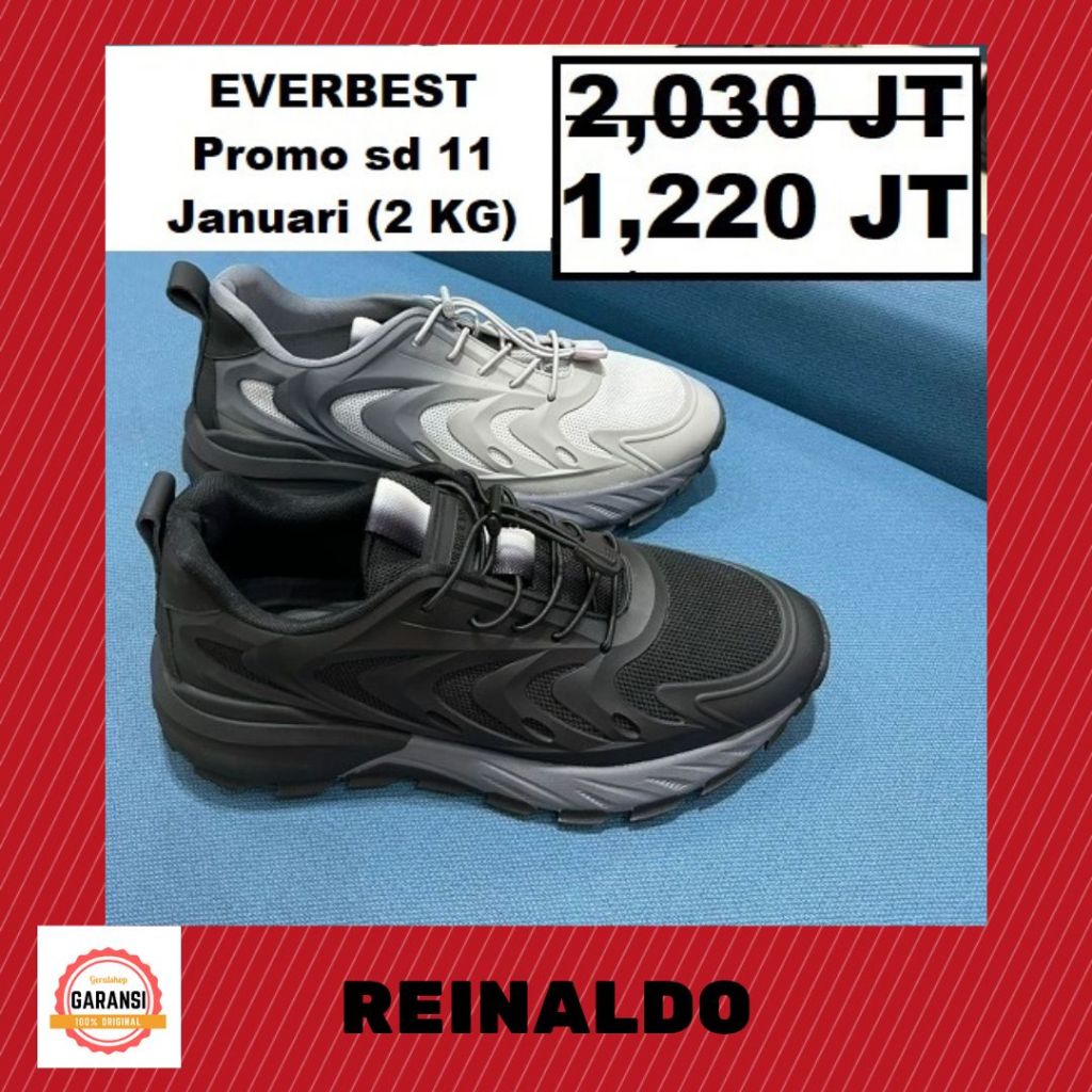 Sepatu sneakers EVERBEST PRIA men man seri REINALDO ORI 100%