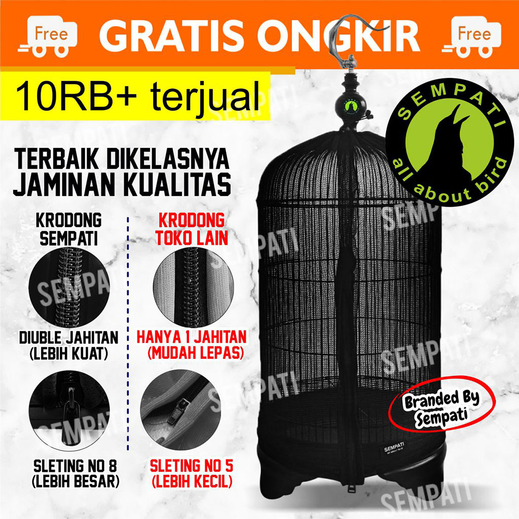 SEMPATI Krodong Lovebird Transparan Ekonomis Sempati Kerodong Krodong Sangkar Kandang Burung Lovebir