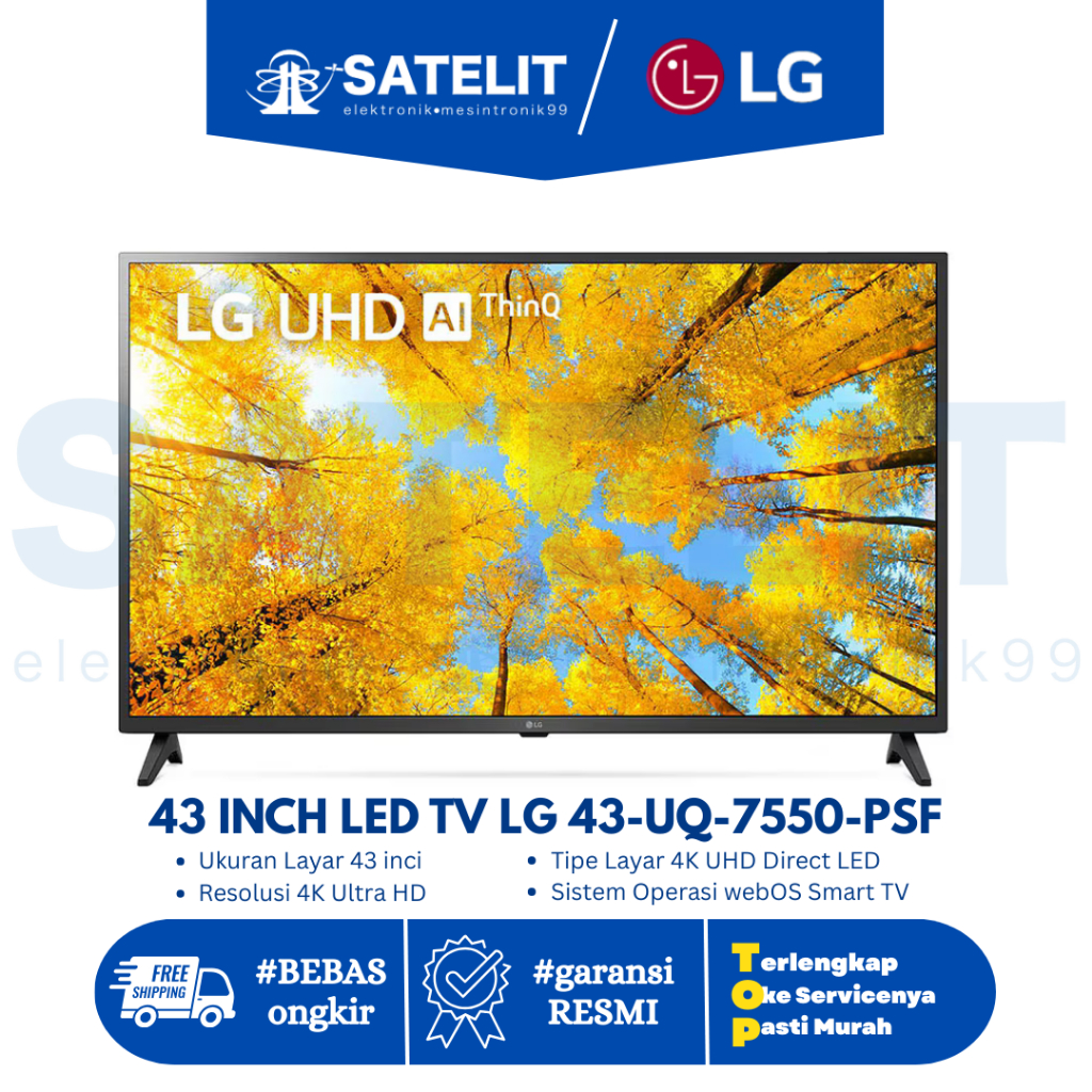 LED TV / SMART 43 INCH TV LG 43UQ7550 UHD 4K