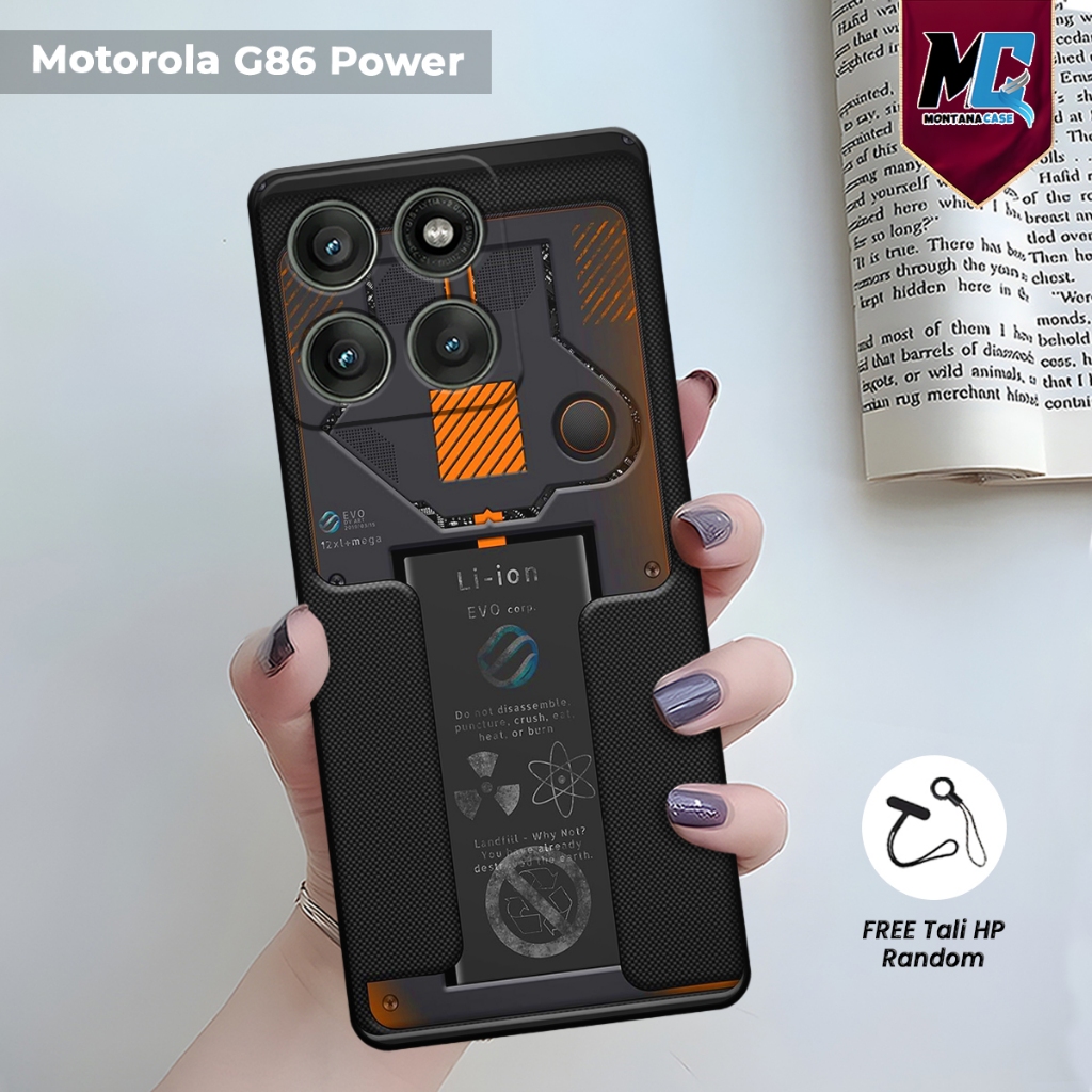 MONTANA | Casing Hp Motorola G86 Power Motif Futuristic Printing UV Gratis tali strap hp | Softcase 
