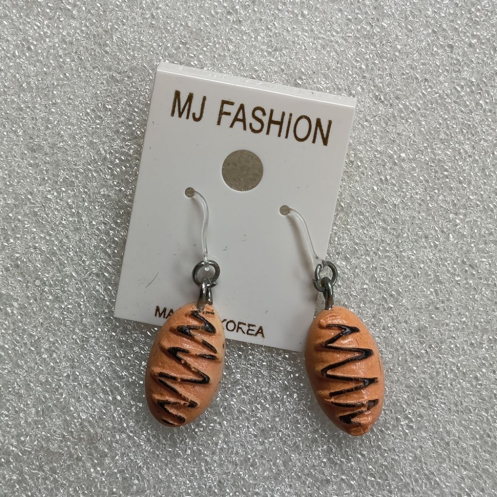 Anting impor kait plastik Kue coklat