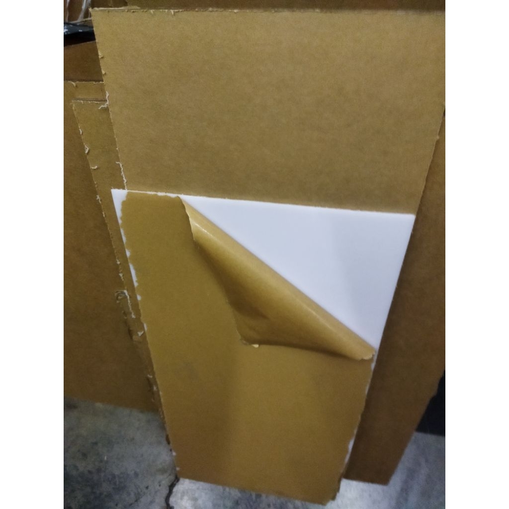 mika acrylik  putih 5 mm uk 15 x 65 cm /custom