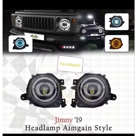 Headlamp jimny aimgain style + drl wellcome led