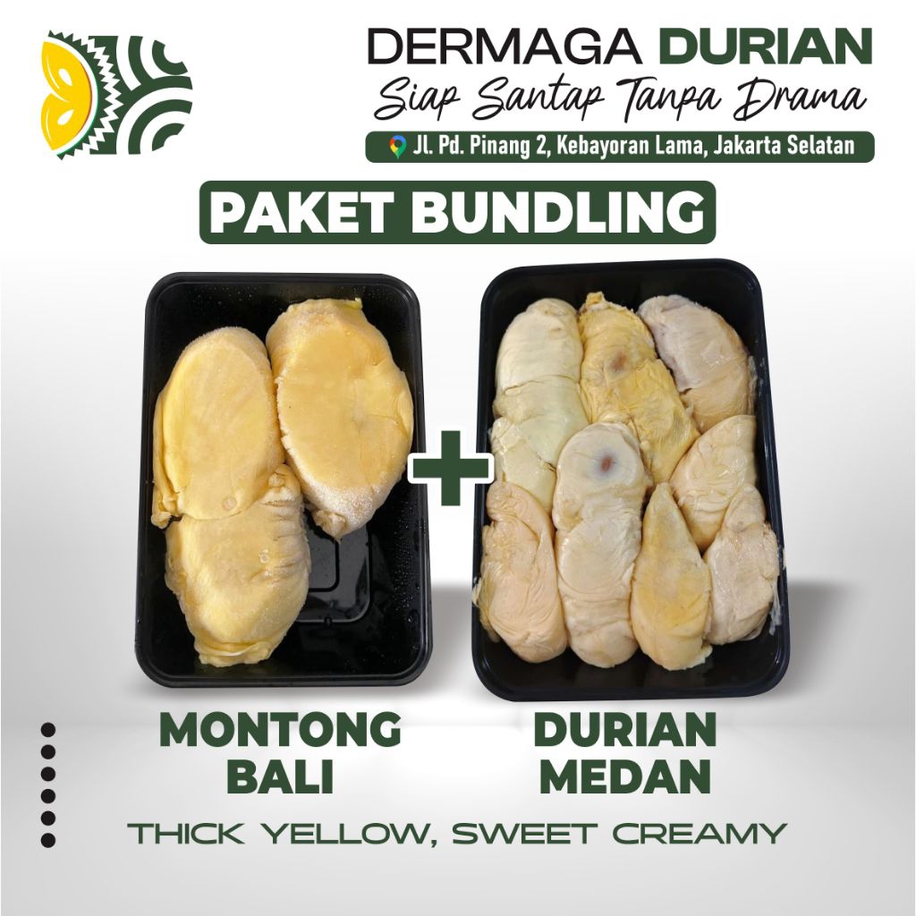 DURIAN MONTONG BALI PREMIUM GRADE A+ / PAKET DURIAN MONTONG BALI + DURPAS MEDAN PREMIUM