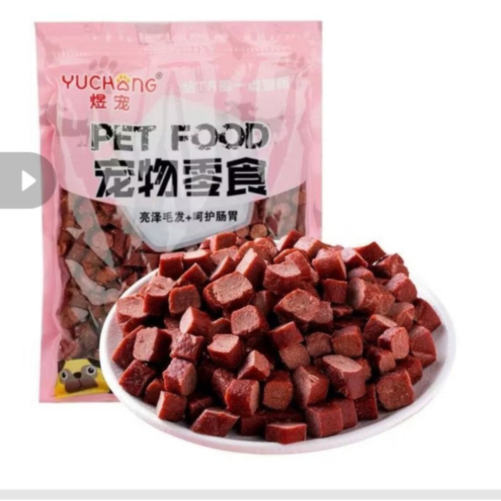 YUCHANG Snack Anjing 500 gram Beef Cube & Beef Stick Dog Treats Snack Anjing Cemilan