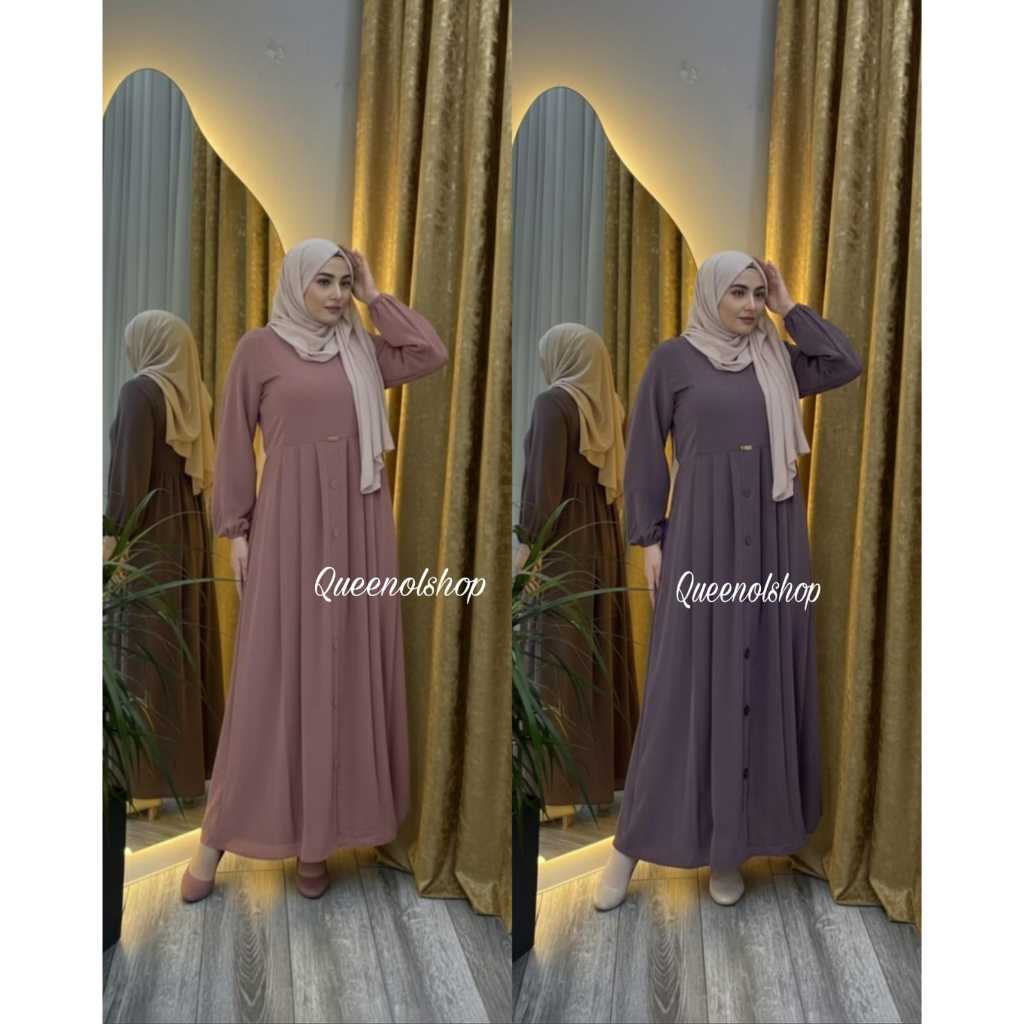 Dress Nabila /Dress Lebaran /Dress Kondangan Bahan Crinkle Premium