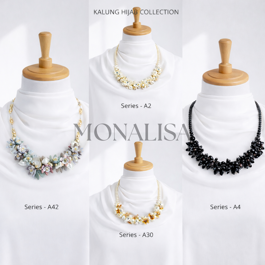 Kalung Hijab | Aksesoris Kalung Wanita | Kalung Mutiara Kristal | Kalung Pesta