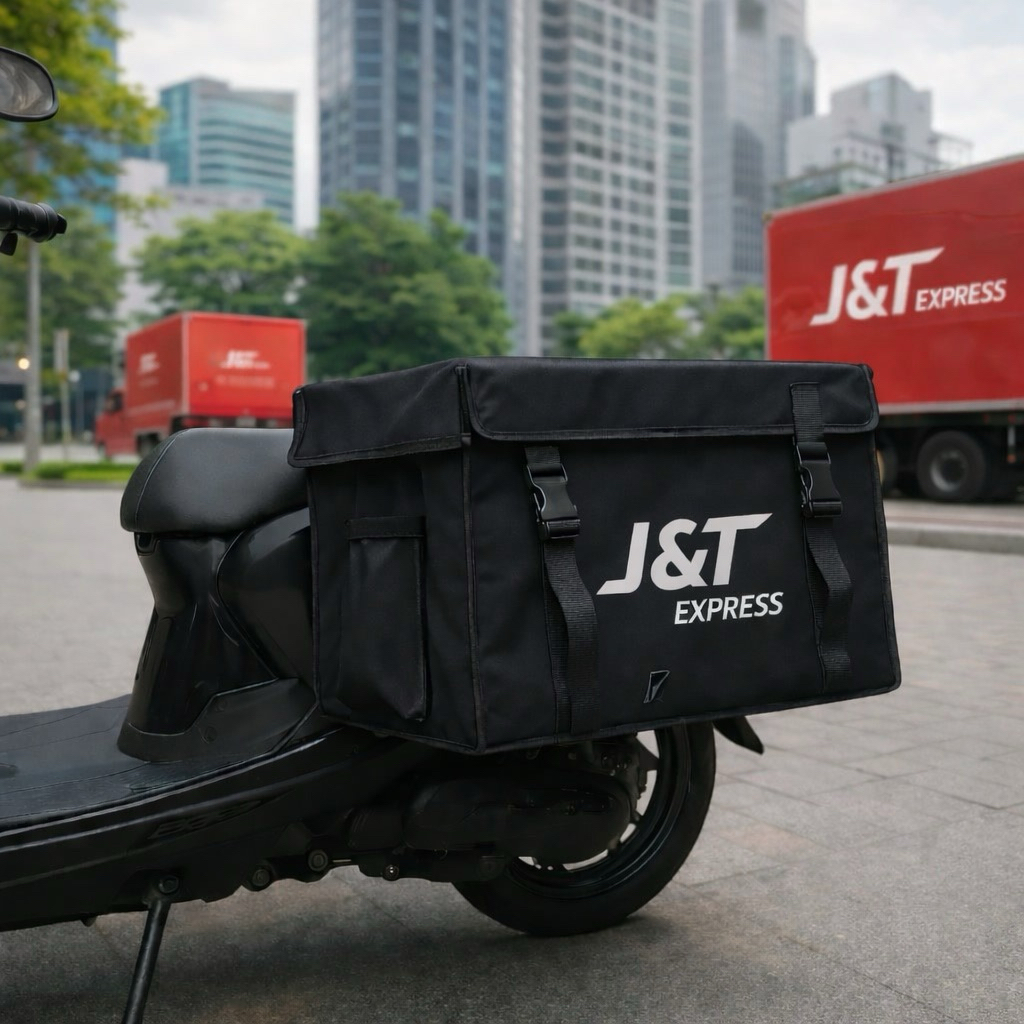 Tas Kurir Motor Logo J&T Super Jumbo Tas Motor Serbaguna