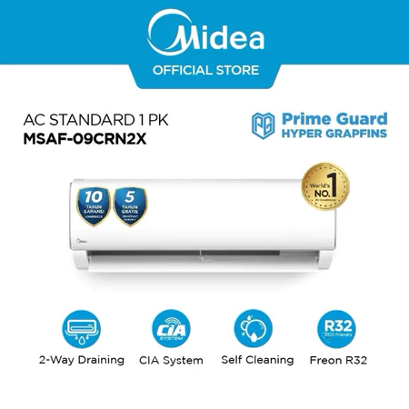 Midea AC Standard 1 PK R32 Series MSAF-09CRN2 (Unit Indoor & Outdoor)