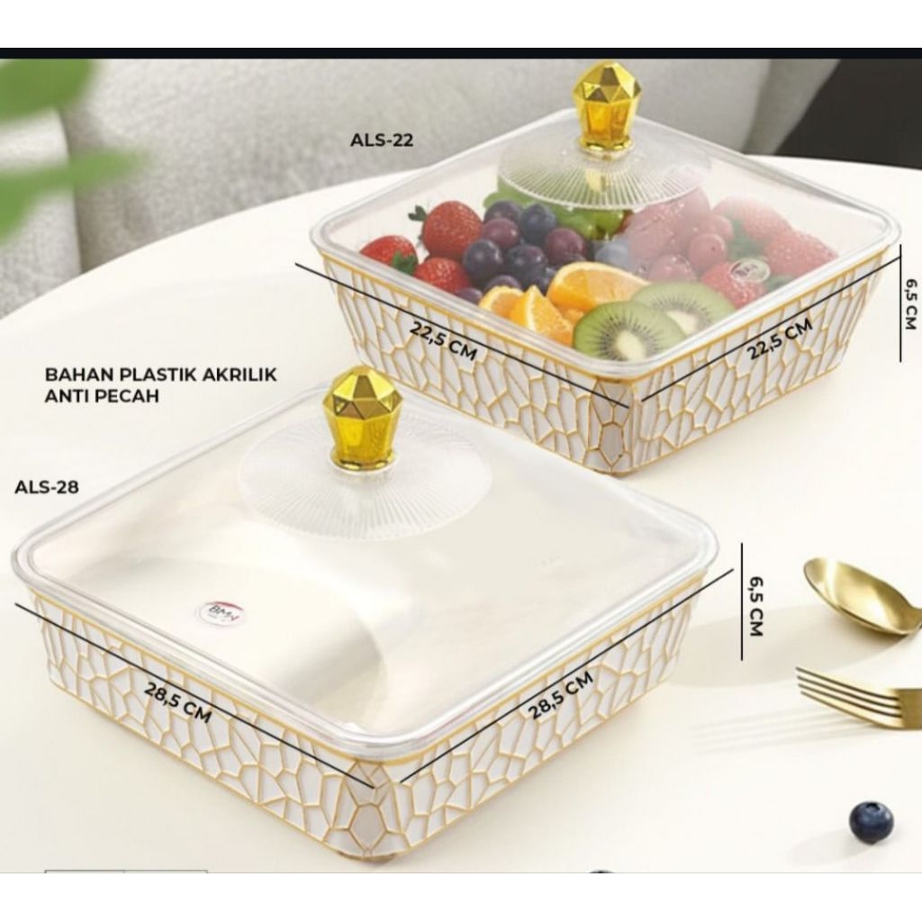 Wadah Akrilik + Tutup Newww