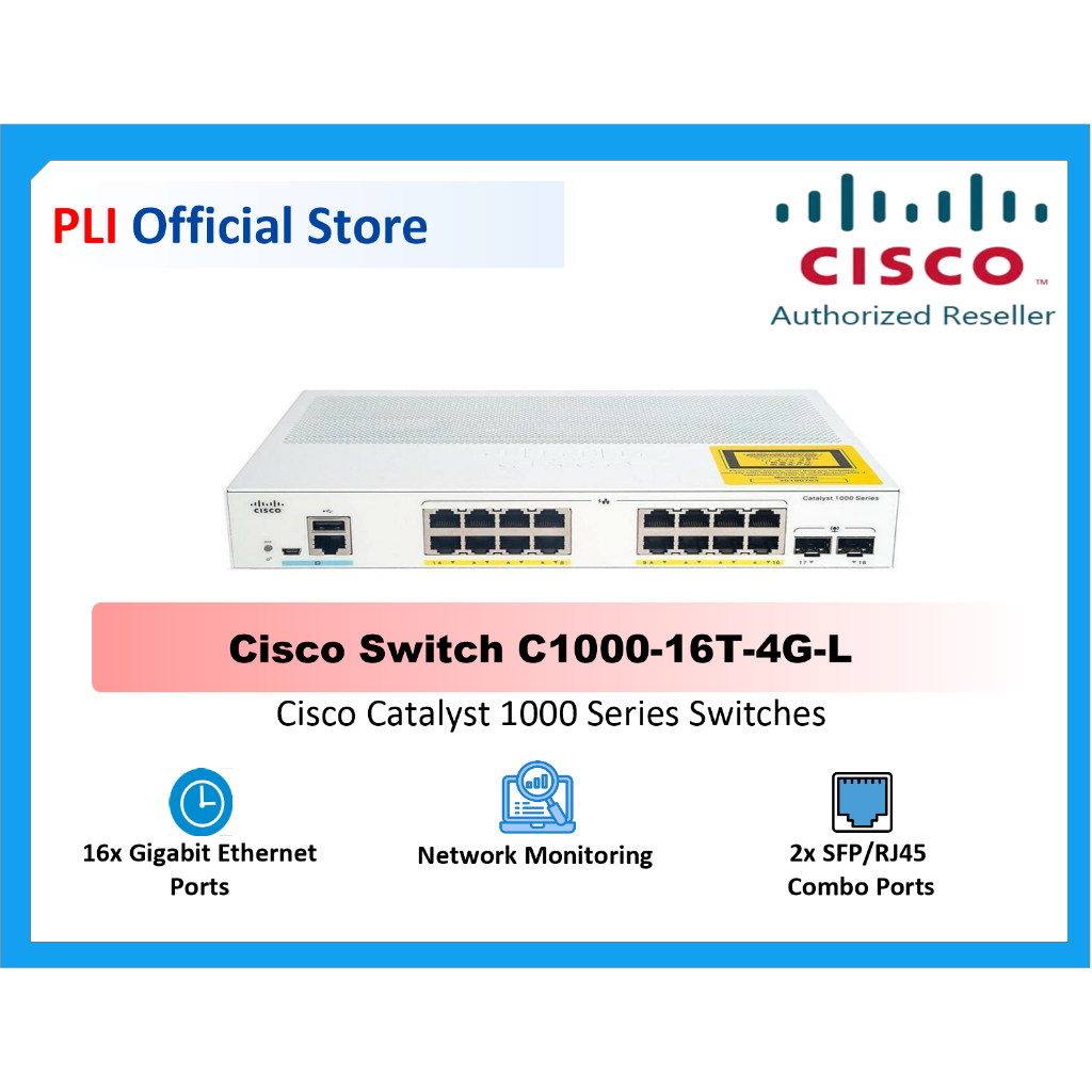 Cisco Catalyst 1000 Series Switch, Cisco Switch C1000-16T-2G-L