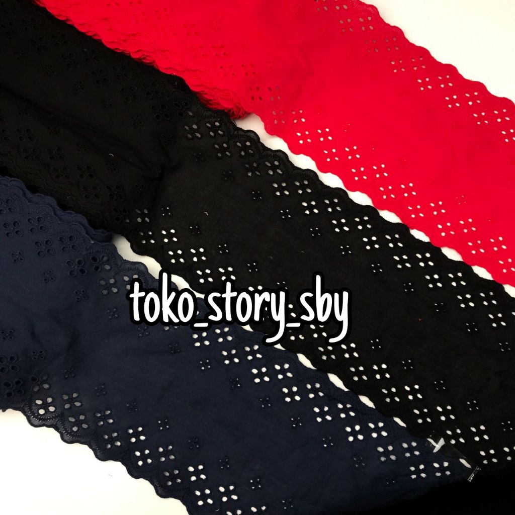 1 YARD - RENDA KATUN  HALUS / RENDA KATUN JEPANG / RENDA KATUN BORDIR / RENDA KATUN DUA SISI