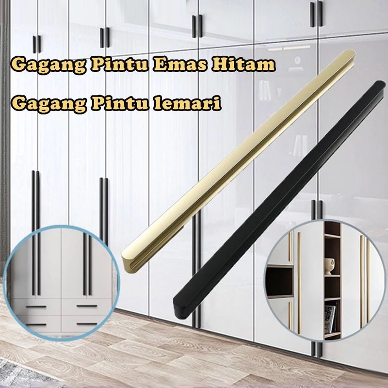Tarikan Lemari Dapur 100CM Handle Lemari Minimalis Gagang Pintu Lemari Tarikan Pintu Gold Gagang Lem