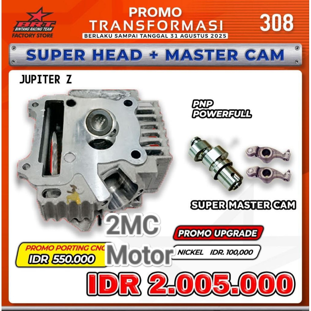 Super Head+Master Cam Noken As Jupiter Z BRT - BINTANG RACING TEAM