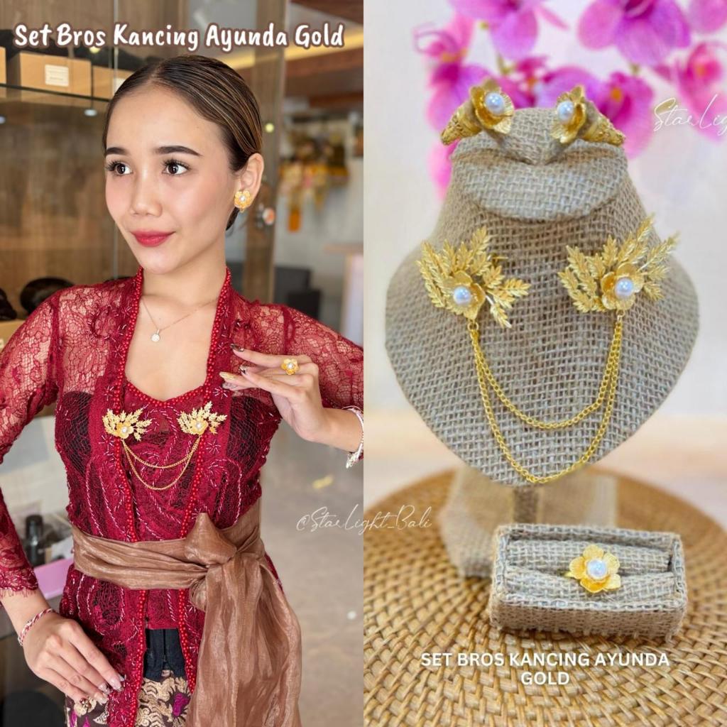 STARLIGHT BALI - Set Bros Kancing Ayunda ( 1 Set Lengkap ) BROS +CINCIN+ANTING / Bros Kancing / Bros