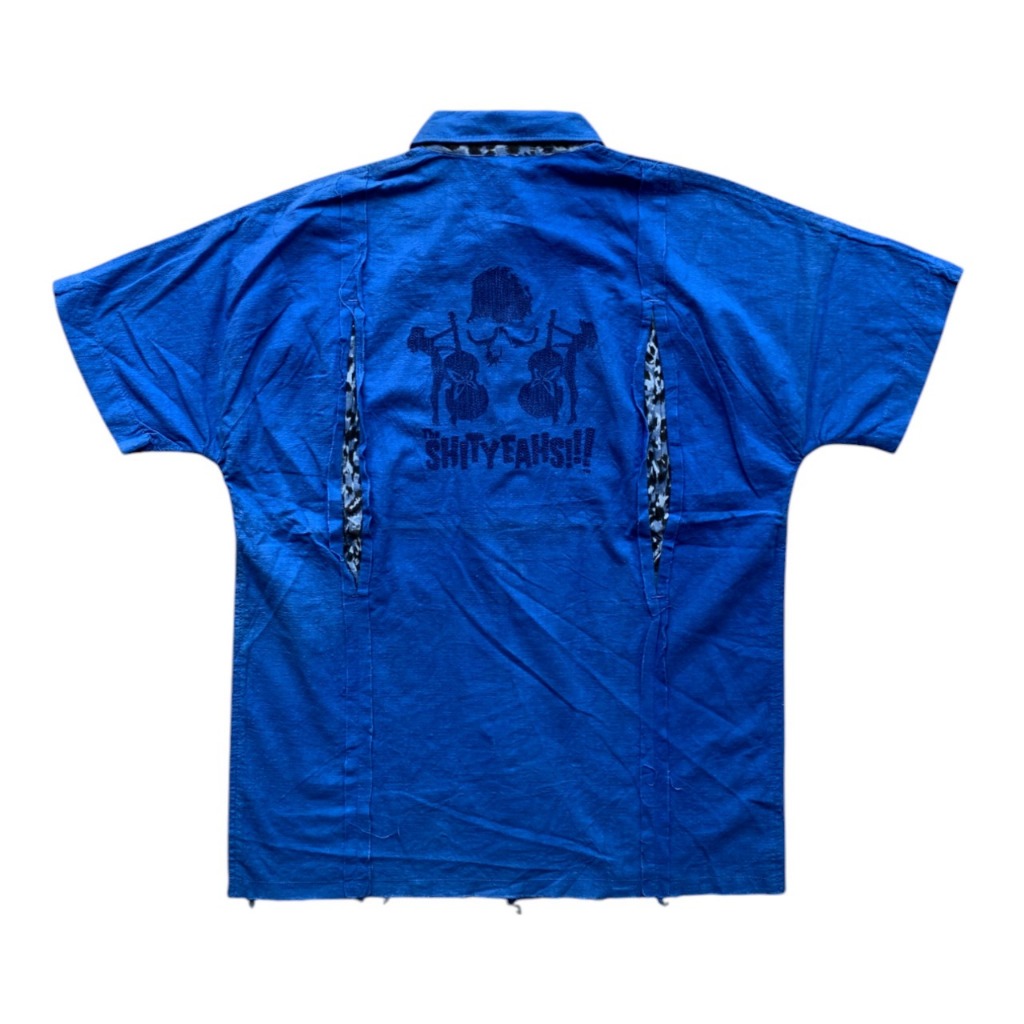 vintage fiberops embroiderry bowling work shirt