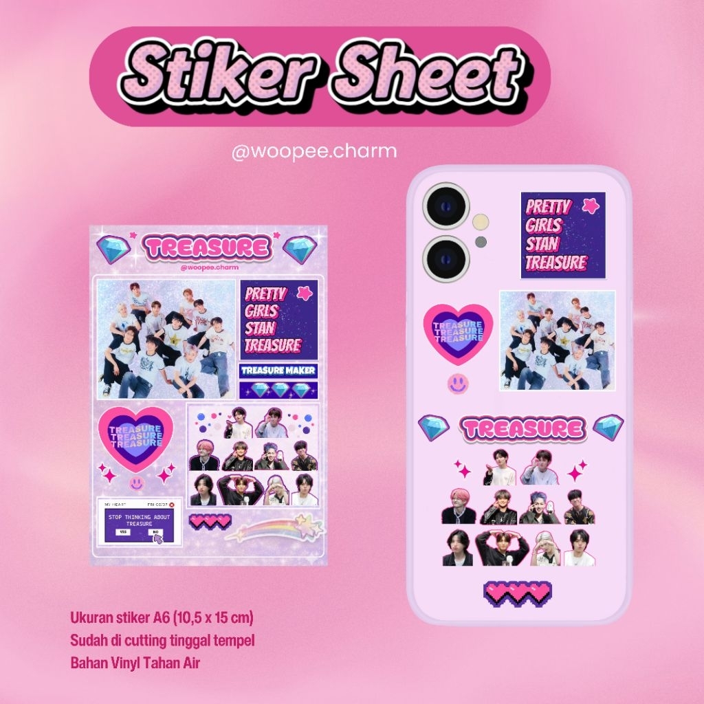 Stiker Treasure /Stiker Die Cut/ Stiker Deco Kpop