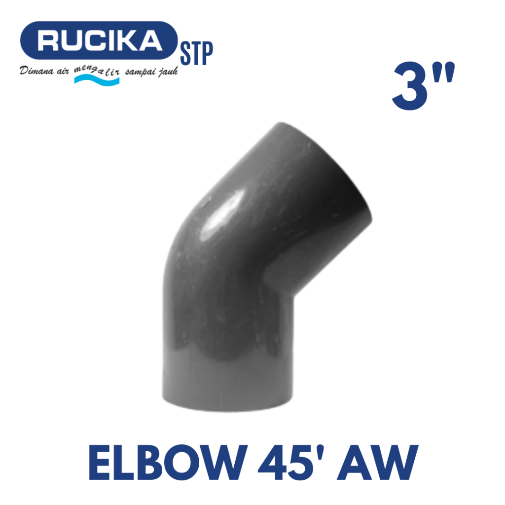 Rucika Elbow 45 AW 3 Inch Knee 45 Derajat 3" Fitting PVC