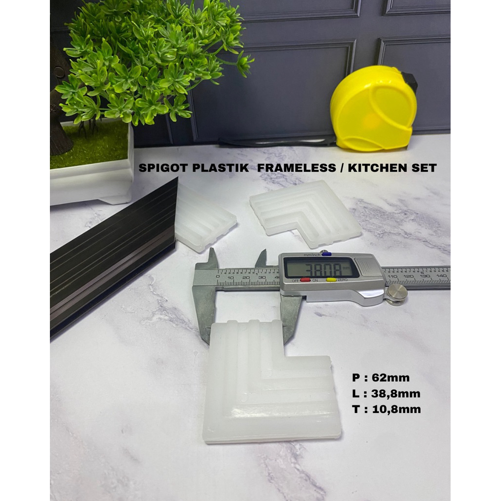 SPIGOT PLASTIK FRAMELESS / HOLLOW ALUMUNIUM KITCHEN SET